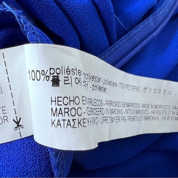 ZARA Off Shoulder Blue Jumpsuit Bloggers Favourite Size Small - Picture 9 of 14